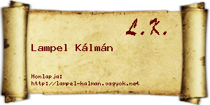 Lampel Kálmán névjegykártya